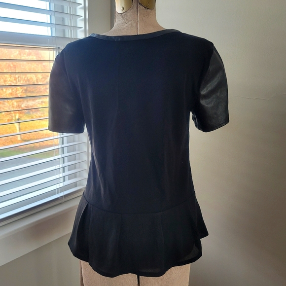 LOFT Black Peplum Top - Picture 3 of 3